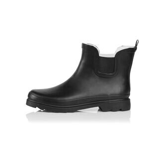 Norty Chelsea Ankle Rain Boots 9 Black NWT Rubber Wellies Ankle Booties Garden